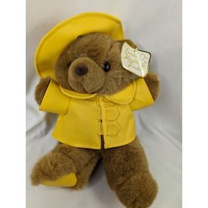 Brown Bear Raincoat Hat Plush 12 Inch Vinyl Tb Trading Co Dandee Stuffed Animal